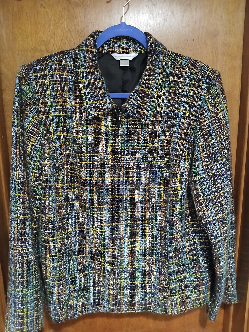 Christopher & Banks Multicolor Tweed Blazer Jacket